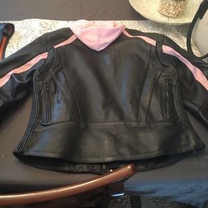 Leather motorcycle jacket